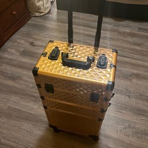 Shimmery Pink Makeup and storage Caboodle